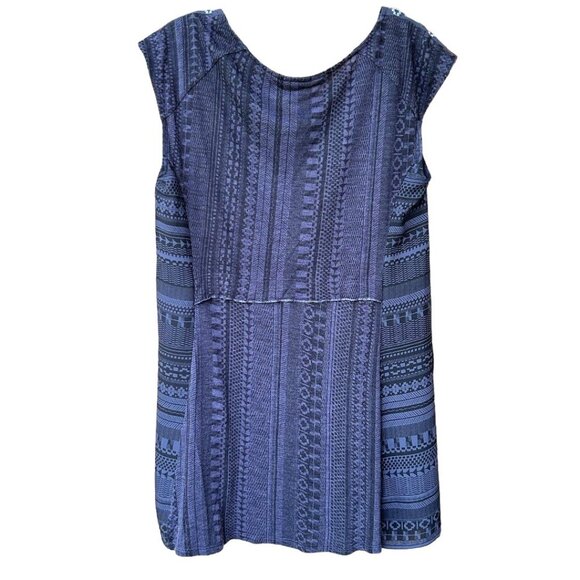 One September  Embroidered Boho Tunic‎ Dress S Navy  Cap Sleeve - Picture 8 of 8